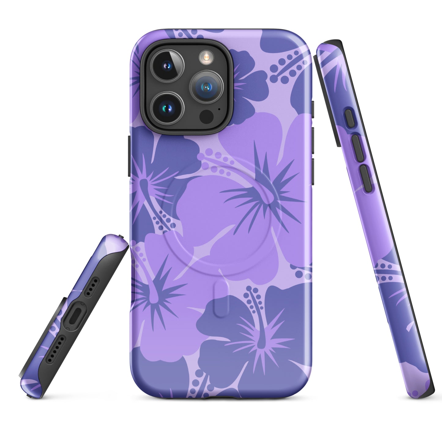 Purple Hibiscus Magsafe iPhone Case