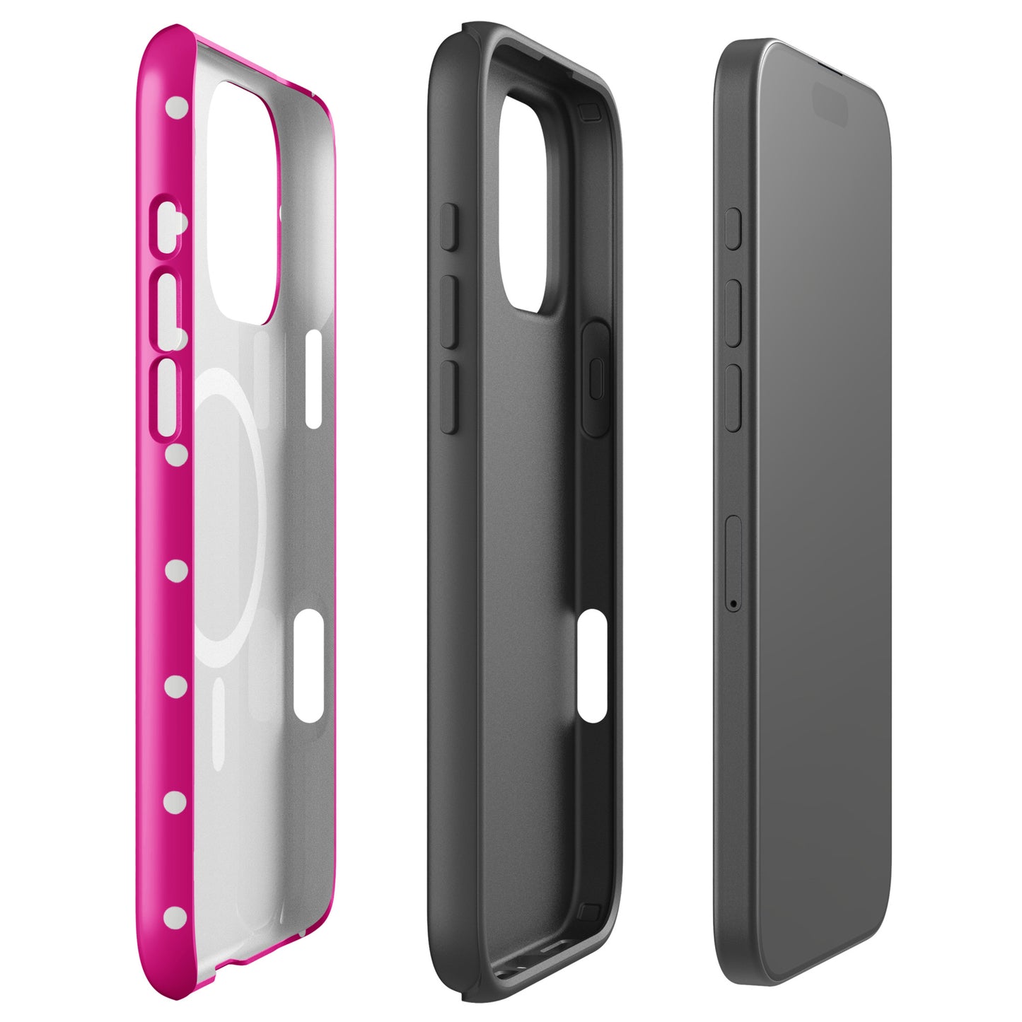 Hot Pink Polka Magsafe iPhone Case