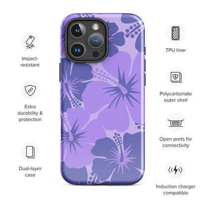 Purple Hibiscus iPhone Case