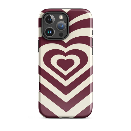 Burgundy Love iPhone Case