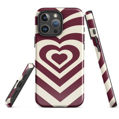Burgundy Love iPhone Case