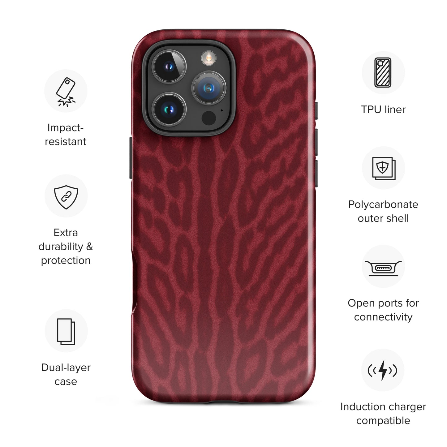 Ruby Leopard iPhone Case