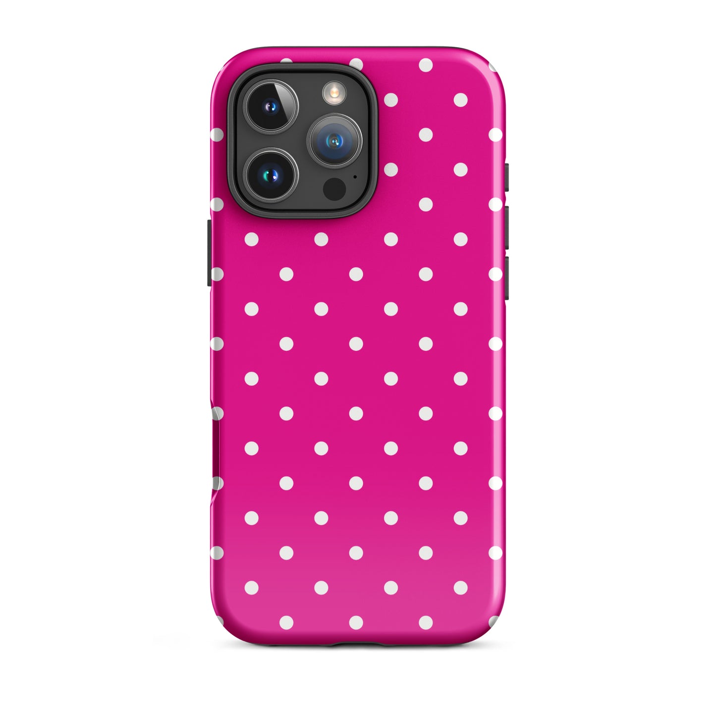 Hot Pink Polka iPhone Case