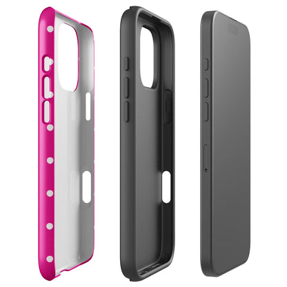 Hot Pink Polka iPhone Case