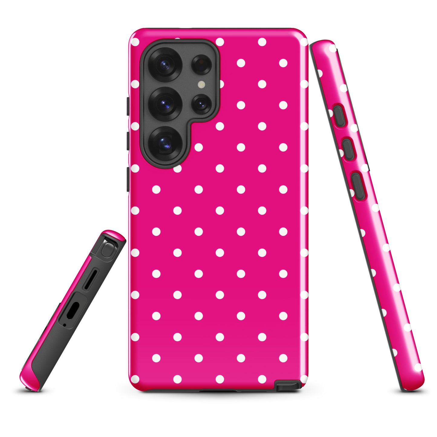Hot Pink Polka Samsung Case
